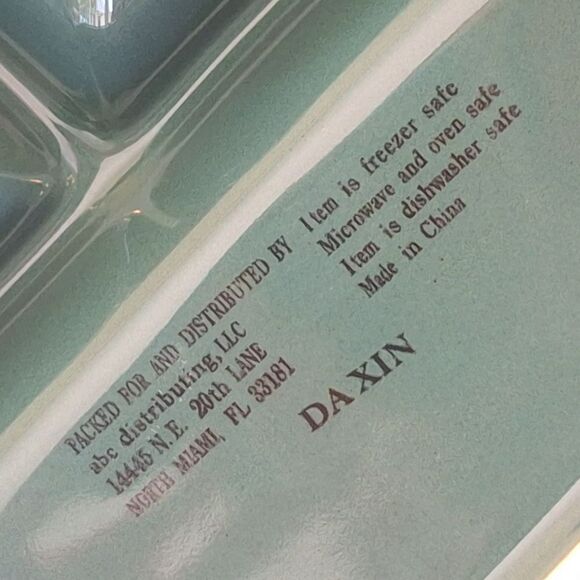 TWO Glazed Stoneware Trays with Four Compartments Sushi Condiments Divided Plate - Picture 12 of 12